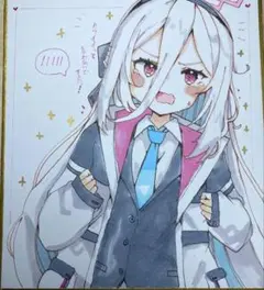 ゲ*ク様 原画色紙 ブルアカ 天童ケイ ファンアート 一点物