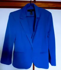 青色 テーラードジャケット M