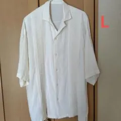 半袖シャツ　レーヨン　開襟　メンズ