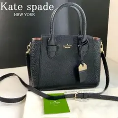 Kate spade　黒 クロ　斜め掛け レザー ミニ トートバッグ