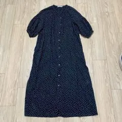 AMERICAN HOLIC ☆小花柄前あきワンピースＬ 体型カバーゆったり