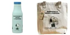 STARBUCKS×PEANUTS　ステンレスボトル　トートバッグ　スヌーピー