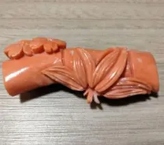 和装小物 帯留め 珊瑚 18.7g