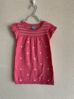 gapbabyピンクニットチュニックワンピーストップス