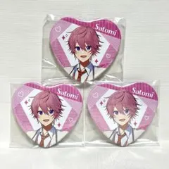 【匿名】 さとみ ハート缶バッジ 7周年 （ST864