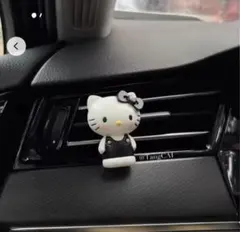 ハローキティ エアコンフィギュア 黒ドレス