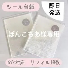 ぽんこもあ様専用⭐︎シール帳　透明シール台紙　6穴リフィル 10枚【クラッシュ柄】
