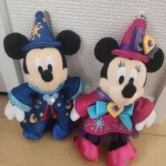 ディズニーシー 10周年 ミッキー ミニー ぬいぐるみバッジ
