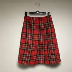 Lasting Impressions タータンチェック プリーツ 巻きスカート