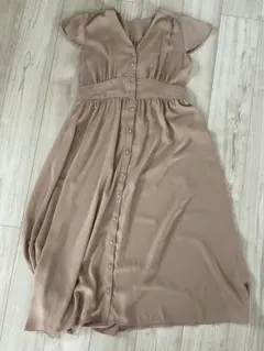 LAVEANGE ラビアンジェ ウエスト切り替え ギャザーマキシワンピース L