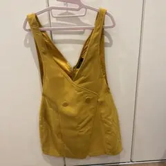 rienda ノースリーブミニワンピース M イエロー