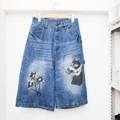 【美品】niko and × IZUMIDA LEE デニム ハーフパンツのサムネイル
