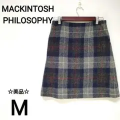 ⭐︎美品【マッキントッシュフィロソフィー】チェック柄台形ミニスカート　M　13…のサムネイル