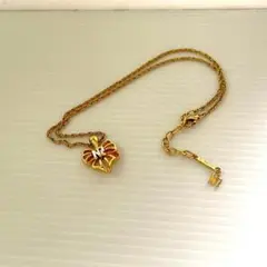 NINA RICCI ニナリッチ NRロゴ リボンモチーフ ネックレス ゴールド