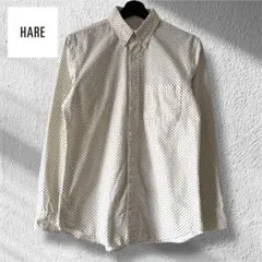 HARE ドット柄 長袖シャツ M メンズ コットン 総柄 カジュアル