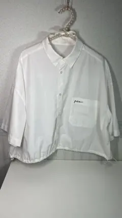 ロペピクニック　クロップドハーフスリーブシャツ ホワイト色　Mサイズ