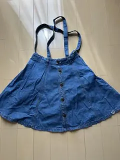 デニム ジャンバースカート ショートパンツ付き