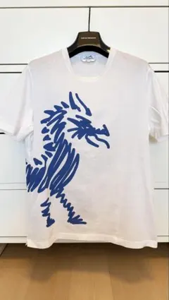 HERMES エルメス 白Tシャツ 馬プリント 夏服　メンズ　超美品のサムネイル
