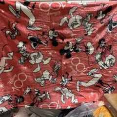 ミッキーマウス ブランケット 赤