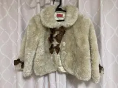 BABY,THESTARS SHINE BRIGHリボン付きベージュファーコートのサムネイル