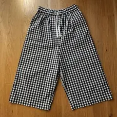 ネストローブnest Robe コットンリネンワッシャーギンガムテーパード