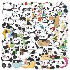 同捆sale❣️可愛いパンダシールコラージュ素材ステッカー50枚