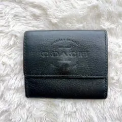 COACH コーチ コインケース ブラック 小銭入れ コンパクトウォレット