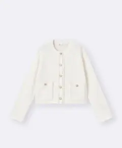 GU ダブルポケットニットジャケット 　M