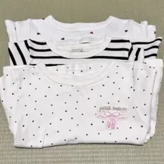 Petit Main 長袖Tシャツ3枚セット 80cm