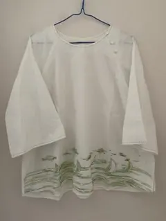 SIMPLE LIFE シンプルライフ ヨット刺繍 コットンブラウス 15号