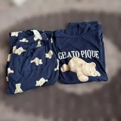 GELATO PIQUE クマ柄ルームウェアセット半袖