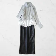 ✅美品〔リエンダ〕タートルニット コンビトップス レイヤードトップス