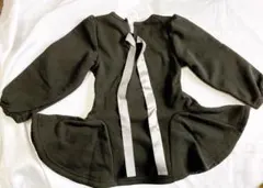 子供用黒長袖ワンピース　110センチ　白手袋付き