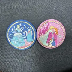 ディズニー 刺繍缶バッジ2個セット