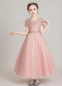 【新品】ドレス ピアノ子供ドレス 発表会 シンプル 結婚式 演奏会 140