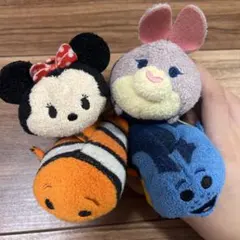 ミニー、ニモ、ジュディー、ドリー　ツムツムぬいぐるみ