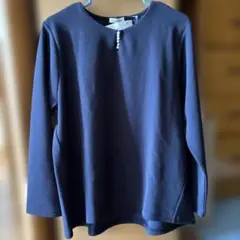 新品未使用　ハニーズ　パール付き長袖トップス　size L ネイビー