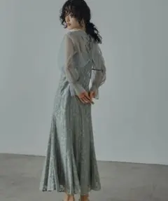 美品 niana ニアナ ワンピース ドレス L ゆったり 大きい オケージョン