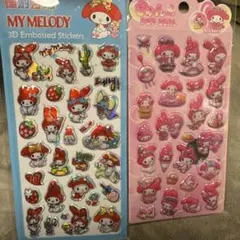 マイメロ　3D ボンボンドロップシール