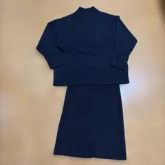 ブラックニットセットアップ ハイネック