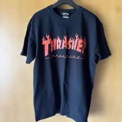 THRASHER フレイムロゴ Tシャツ L 黒