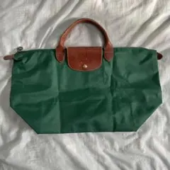 【美品】ロンシャン ル プリアージュ トートバッグ M グリーン 緑 ナイロンのサムネイル