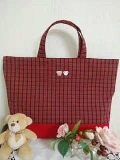 ⭐新品未使用ファミリア風33×43のレッスンバック・トートバックとしても