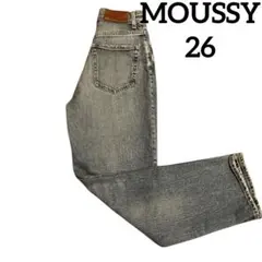MOUSSY PLAIN JEANS STRAIGHT ストレッチ ライト 26