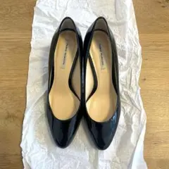 FABIO RUSCONI ファビオルスコーニ　エナメルパンプス　ブラック