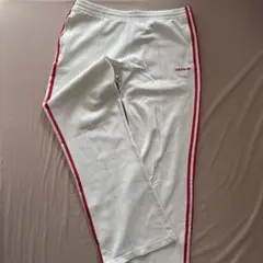 【週末限定】90’adidas ホワイトトラックパンツ 赤ストライプ