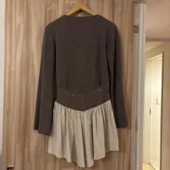 【ZARA】スタッズディテール コントラストワンピース