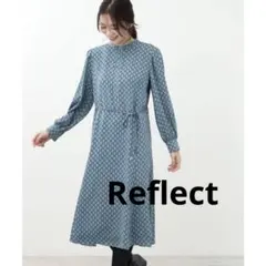 リフレクト Reflect 幾何柄プリントワンピース　7号