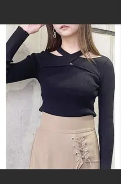 ランダムカットリブニット