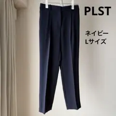 PLST 2024年モデル トリアセブレンドテーパードパンツ ネイビー　Lサイズ